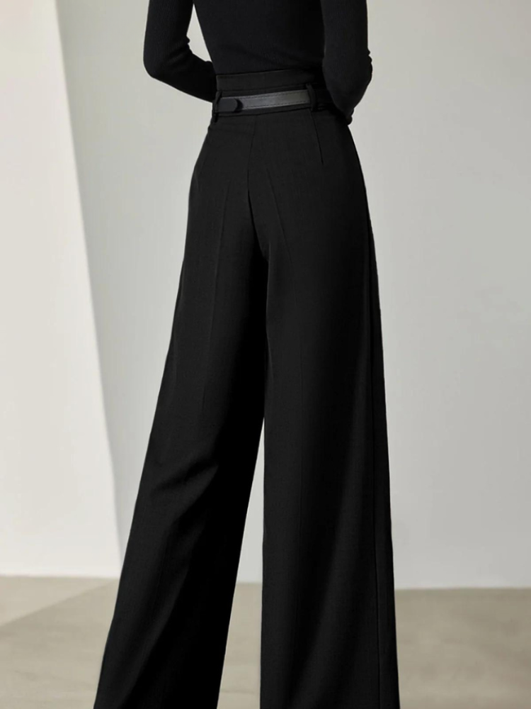 Damesbroek Hoge Taille Wijde Pijpen Comfortabele Stof