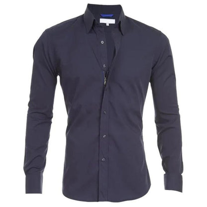 Mannen Overhemd Anti-crease Wit