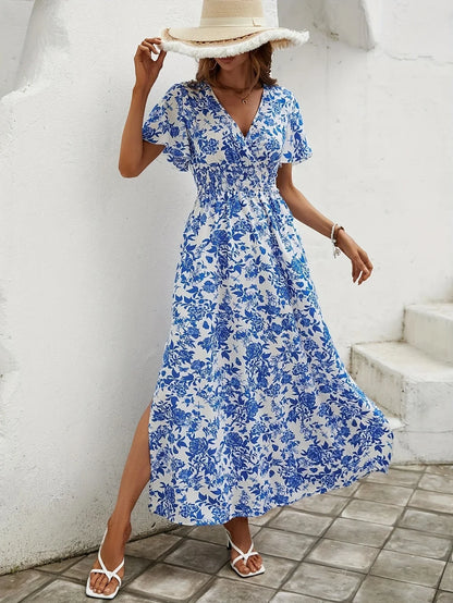 Boho Jurk V-hals Zomerjurk Bohemian Stijl