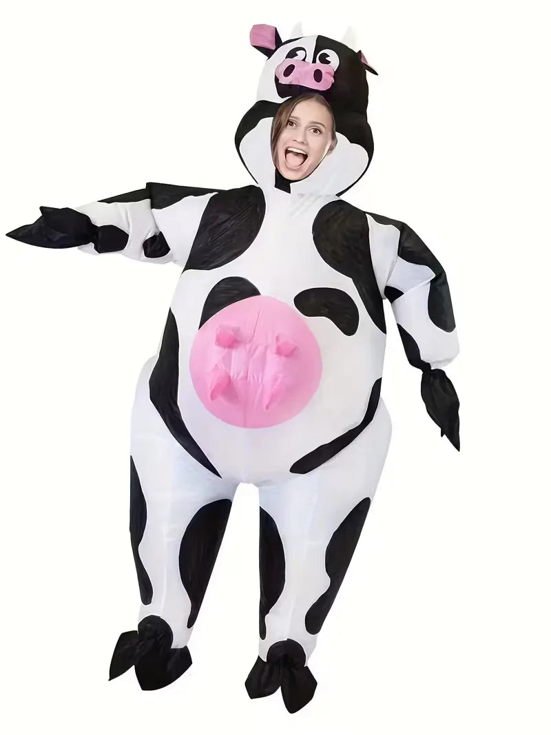 Opblaasbaar Kostuum Koeienpatroon Feestkleding Carnaval - StudioMarella