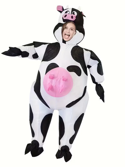 Opblaasbaar Kostuum Koeienpatroon Feestkleding Carnaval - StudioMarella