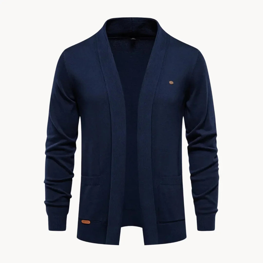 Open cardigan met v-hals en lange mouwen