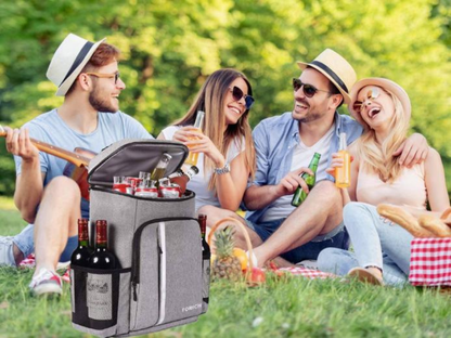 Koelrugzak Geïsoleerd 18L 30L Waterdicht Oxford Nylon Zwart Grijs Picknick Camping Strand