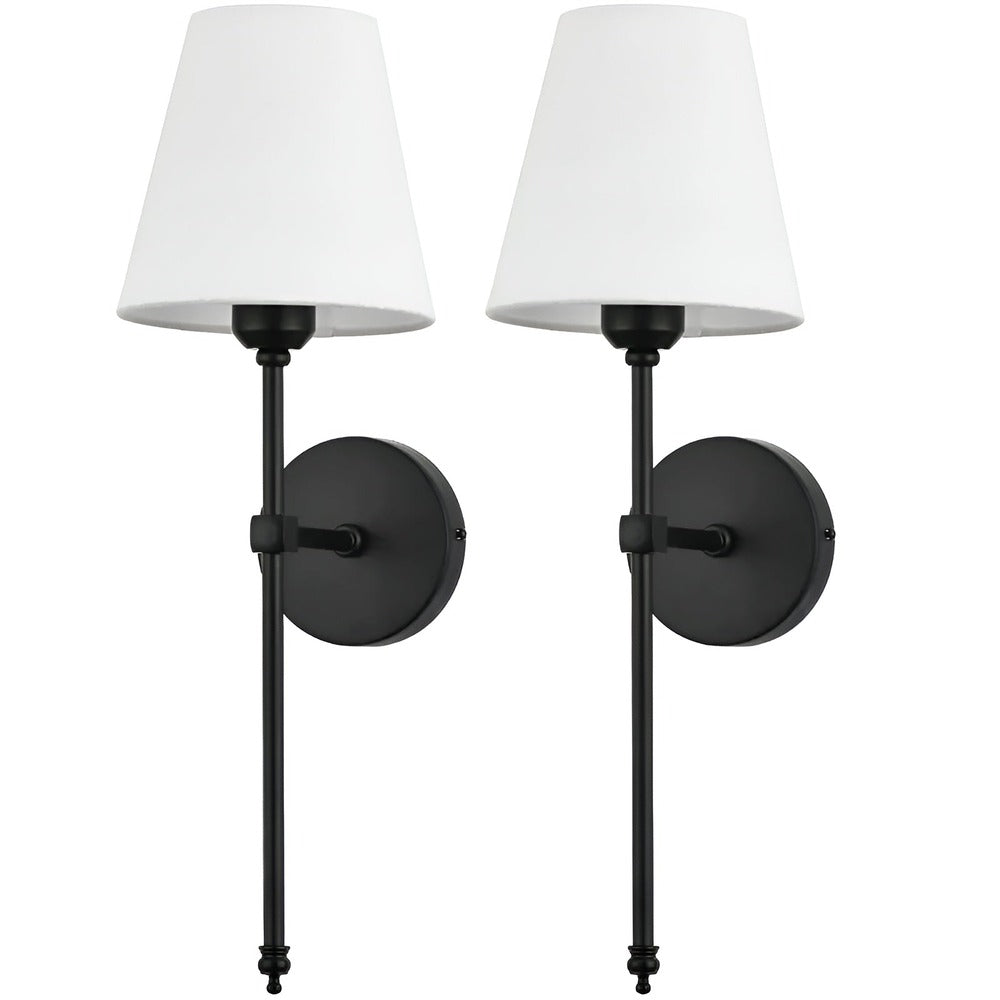Wandlamp Set 2 Stuks Metaal Stoffen Kap 51cm Slaapkamer Hal Hotel Chique