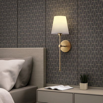 Wandlamp Set 2 Stuks Metaal Stoffen Kap 51cm Slaapkamer Hal Hotel Chique