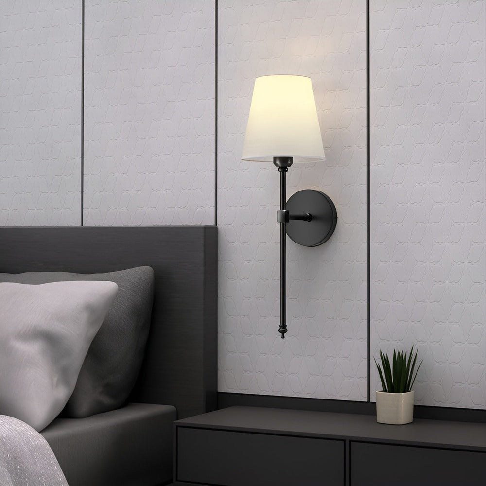 Wandlamp Set 2 Stuks Metaal Stoffen Kap 51cm Slaapkamer Hal Hotel Chique