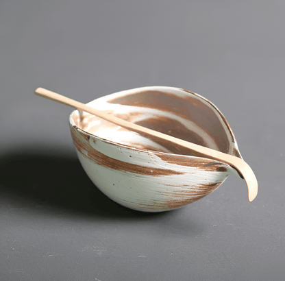 Matcha Set 4-Delig Keramiek Bamboe Japans Theeset Kom Klopper Lepel Houder Cadeau Theeceremonie