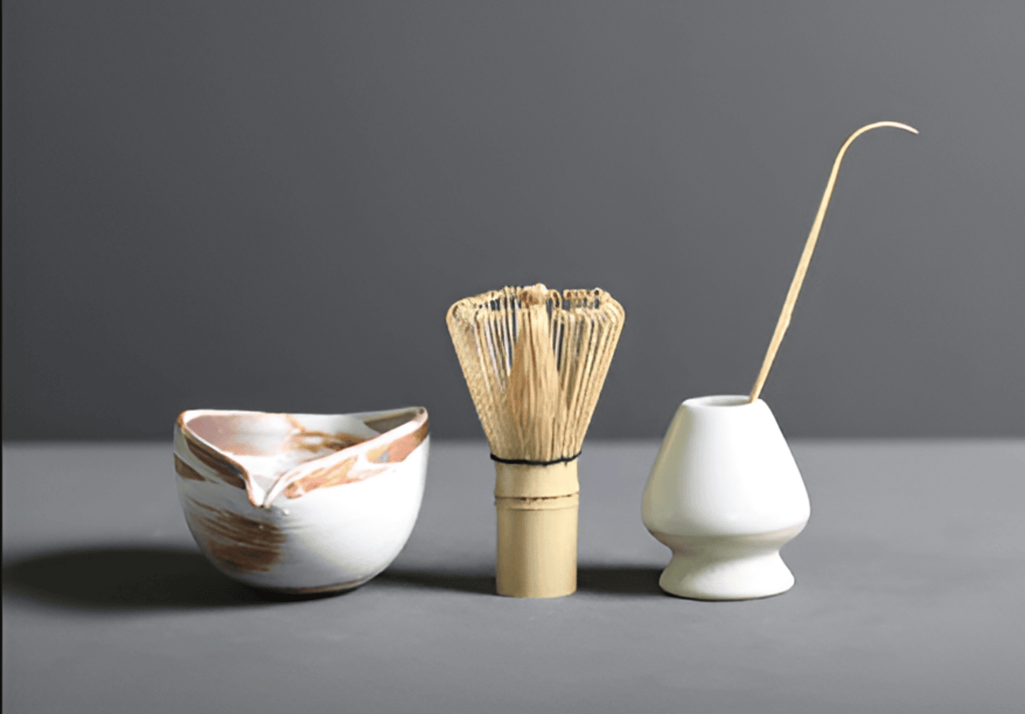 Matcha Set 4-Delig Keramiek Bamboe Japans Theeset Kom Klopper Lepel Houder Cadeau Theeceremonie