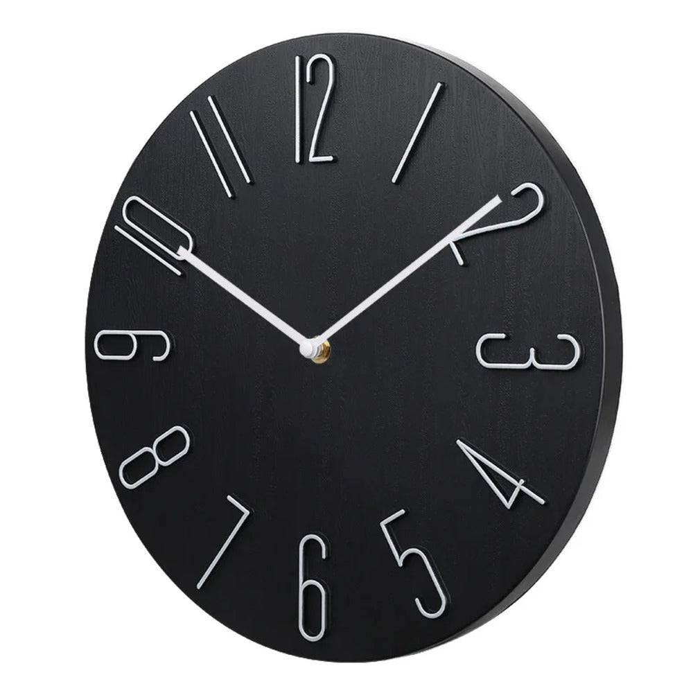 Ronde Wandklok Plastic 20cm Stil Uurwerk Woonkamer Kantoor Minimalistisch Design Geruisloze Klok Slaapkamer