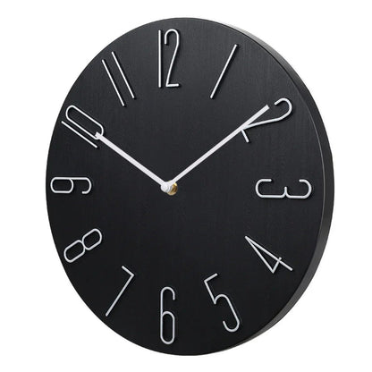 Ronde Wandklok Plastic 20cm Stil Uurwerk Woonkamer Kantoor Minimalistisch Design Geruisloze Klok Slaapkamer