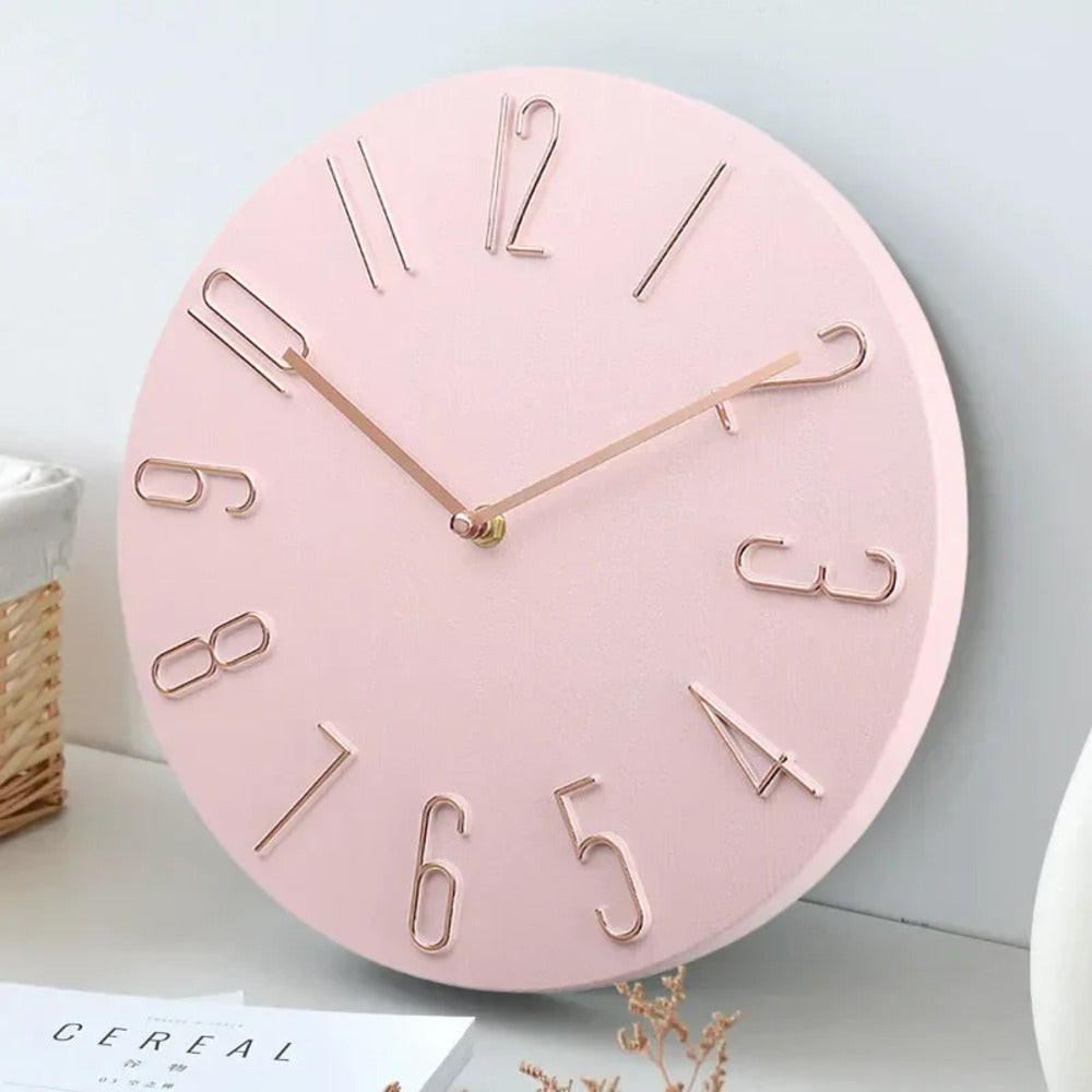 Ronde Wandklok Plastic 20cm Stil Uurwerk Woonkamer Kantoor Minimalistisch Design Geruisloze Klok Slaapkamer