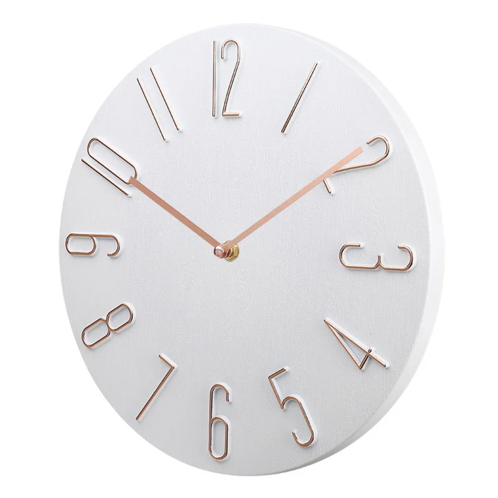 Ronde Wandklok Plastic 20cm Stil Uurwerk Woonkamer Kantoor Minimalistisch Design Geruisloze Klok Slaapkamer
