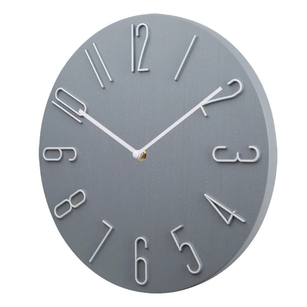 Ronde Wandklok Plastic 20cm Stil Uurwerk Woonkamer Kantoor Minimalistisch Design Geruisloze Klok Slaapkamer