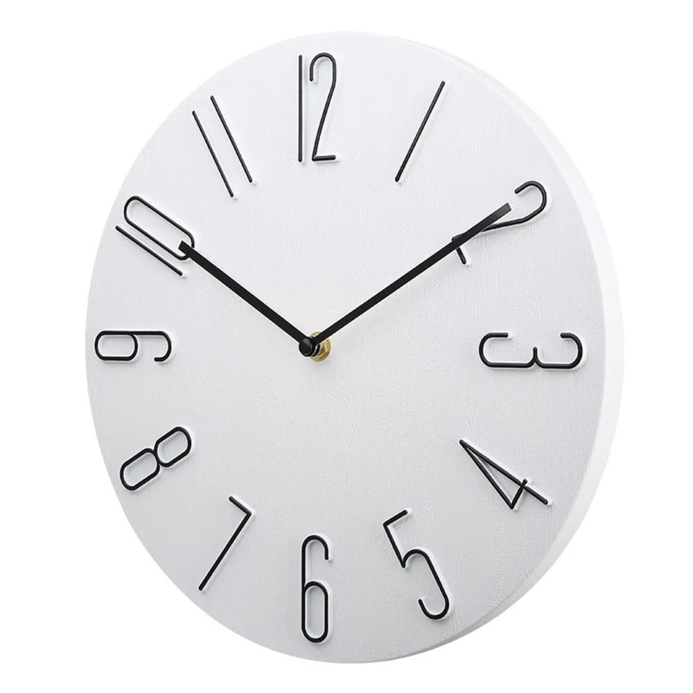 Ronde Wandklok Plastic 20cm Stil Uurwerk Woonkamer Kantoor Minimalistisch Design Geruisloze Klok Slaapkamer