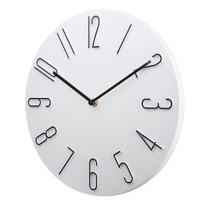 Ronde Wandklok Plastic 20cm Stil Uurwerk Woonkamer Kantoor Minimalistisch Design Geruisloze Klok Slaapkamer