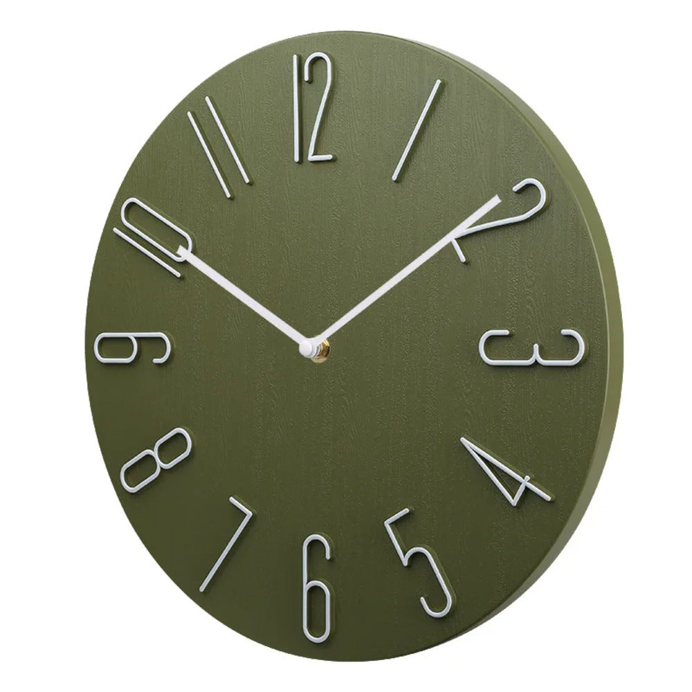 Ronde Wandklok Plastic 20cm Stil Uurwerk Woonkamer Kantoor Minimalistisch Design Geruisloze Klok Slaapkamer