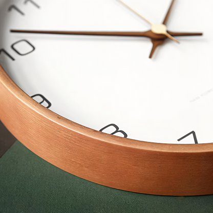 Ronde Wandklok Hout 25cm Grijs Wit Stil Uurwerk Slaapkamer Woonkamer Keuken Kwarts Houten Klok Scandinavisch