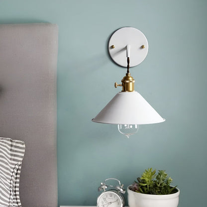 Wandlamp Retro Vintage Metaal Kegelvorm 22cm Industrieel Design