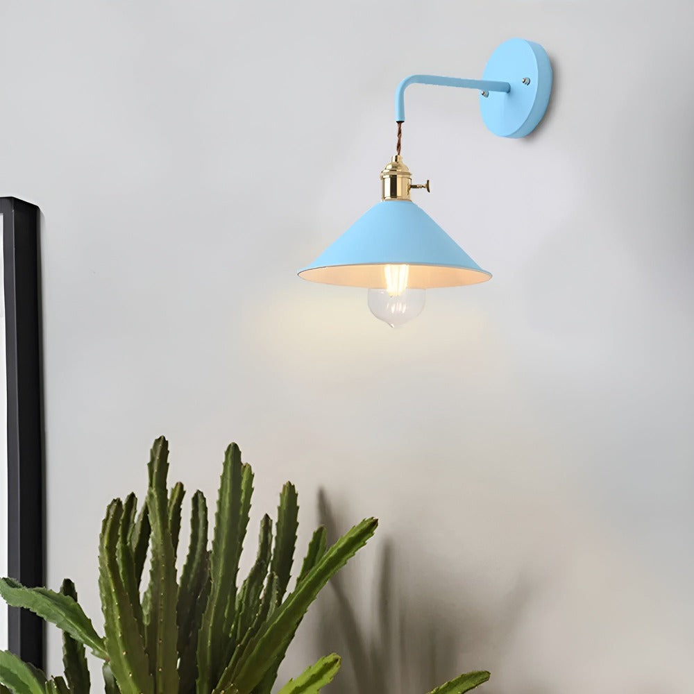 Wandlamp Retro Vintage Metaal Kegelvorm 22cm Industrieel Design