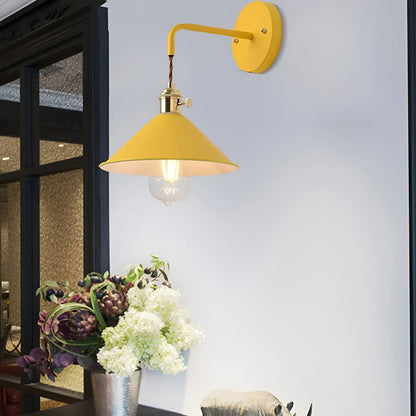 Wandlamp Retro Vintage Metaal Kegelvorm 22cm Industrieel Design