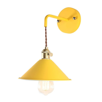 Wandlamp Retro Vintage Metaal Kegelvorm 22cm Industrieel Design