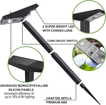 Zonne Lamp Buiten 4 Stuks Waterdicht IP65 Tuinpad Terras 60cm