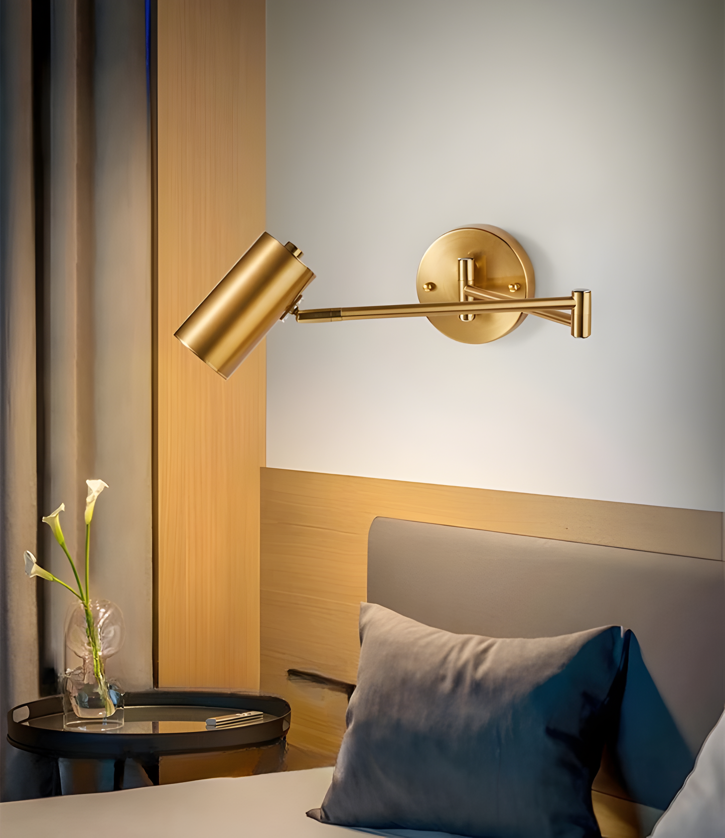 Wandlamp Verstelbare Arm LED Metaal Goud Zwart Slaapkamer Leeslamp Draaibaar Flexibel Bedlamp Woonkamer