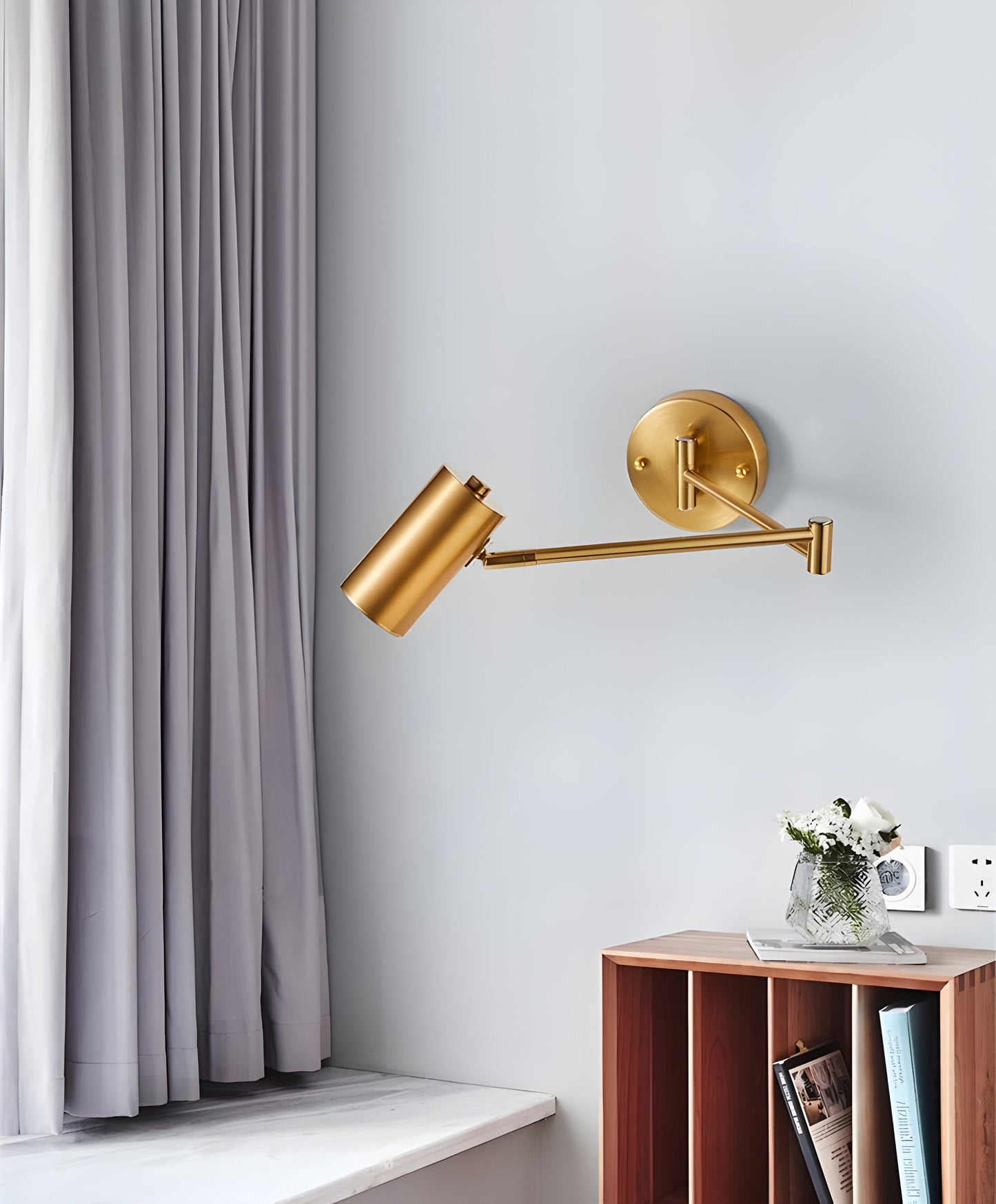 Wandlamp Verstelbare Arm LED Metaal Goud Zwart Slaapkamer Leeslamp Draaibaar Flexibel Bedlamp Woonkamer