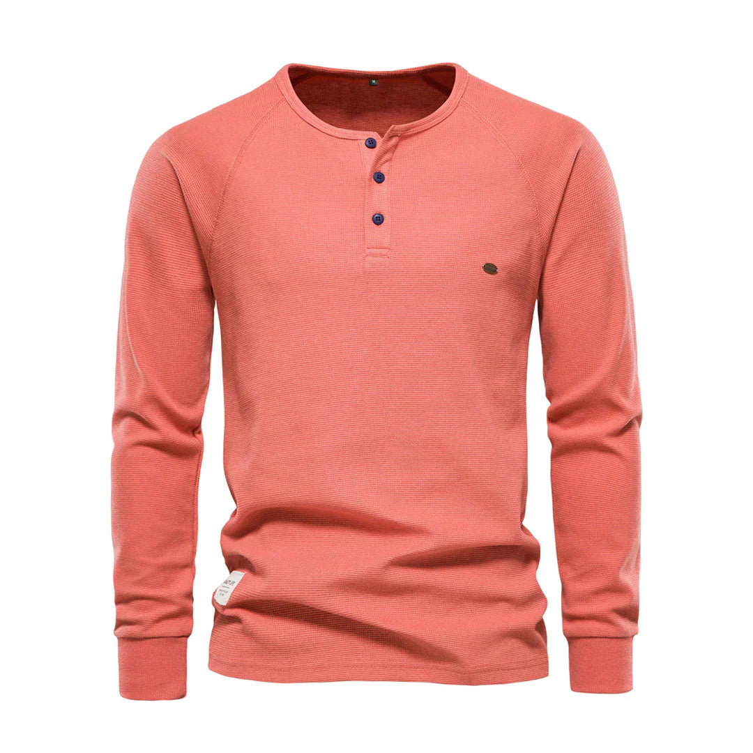 Heren Overhemd Lange Mouwen Ronde Hals Comfy Stijl