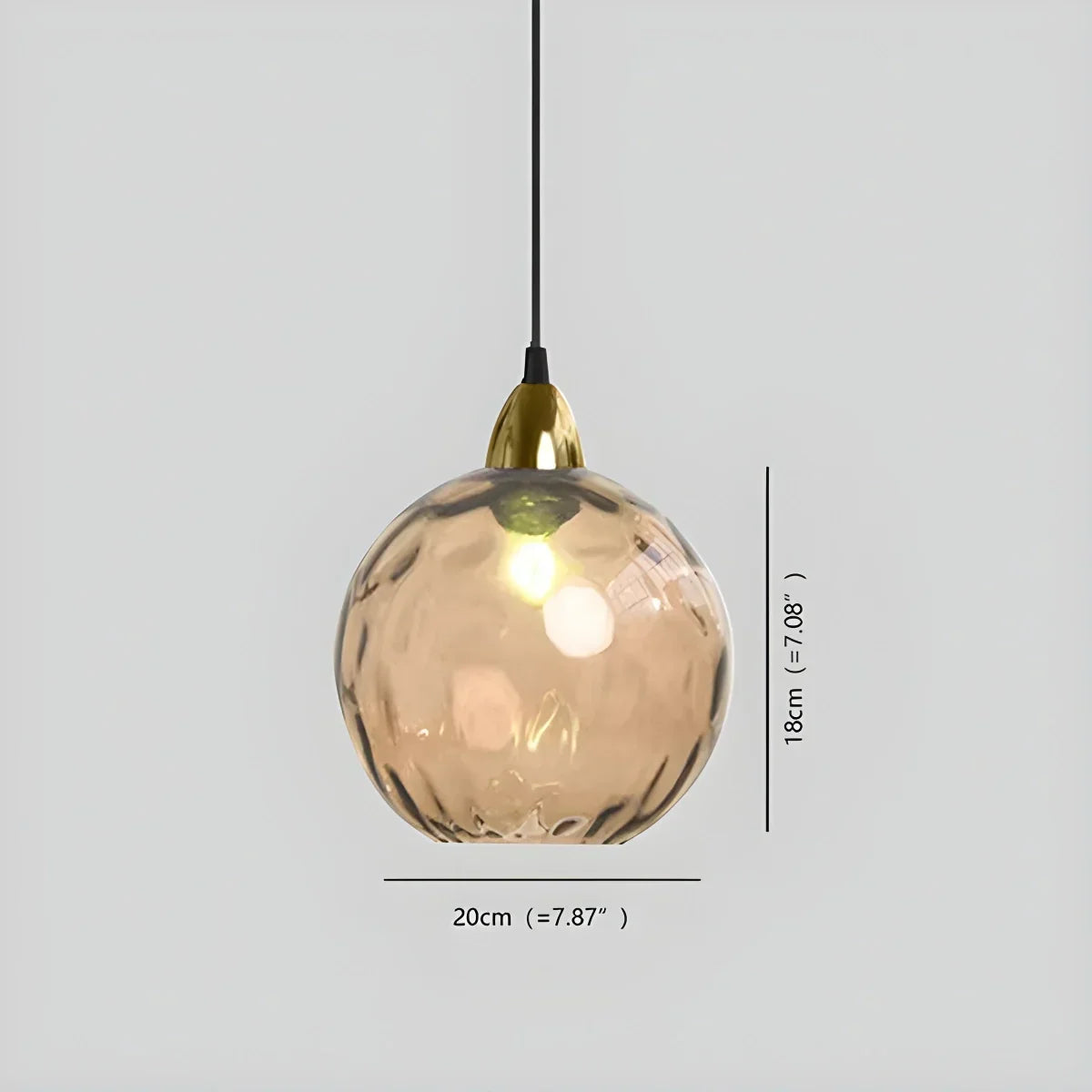 Hanglamp Glas E26 20 cm Grijs Eettafel Woonkamer Slaapkamer Rookglas Bollamp Pendellamp Sfeerverlichting