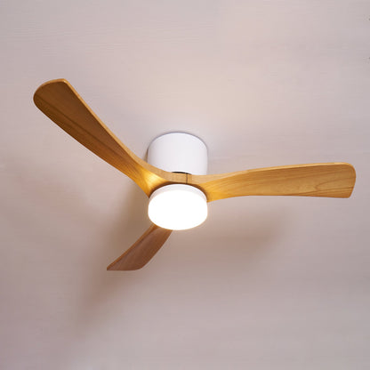 Plafondventilator met led verlichting en houten bladen – Scandinavisch design