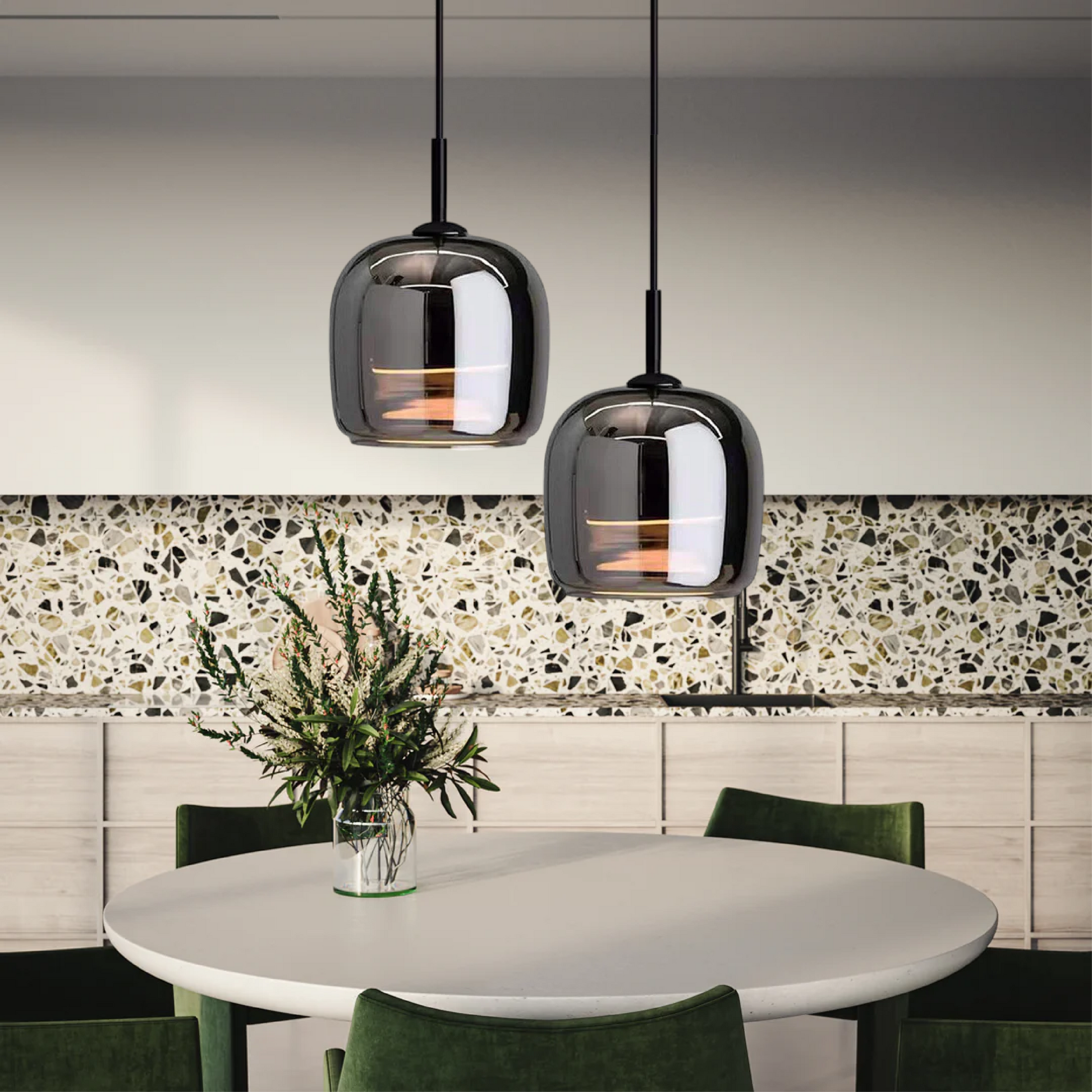 Hanglamp van Glas Zwart Modern Design - StudioMarella