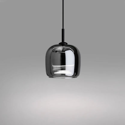 Hanglamp Glas Zwart Moderne Pendant Lamp