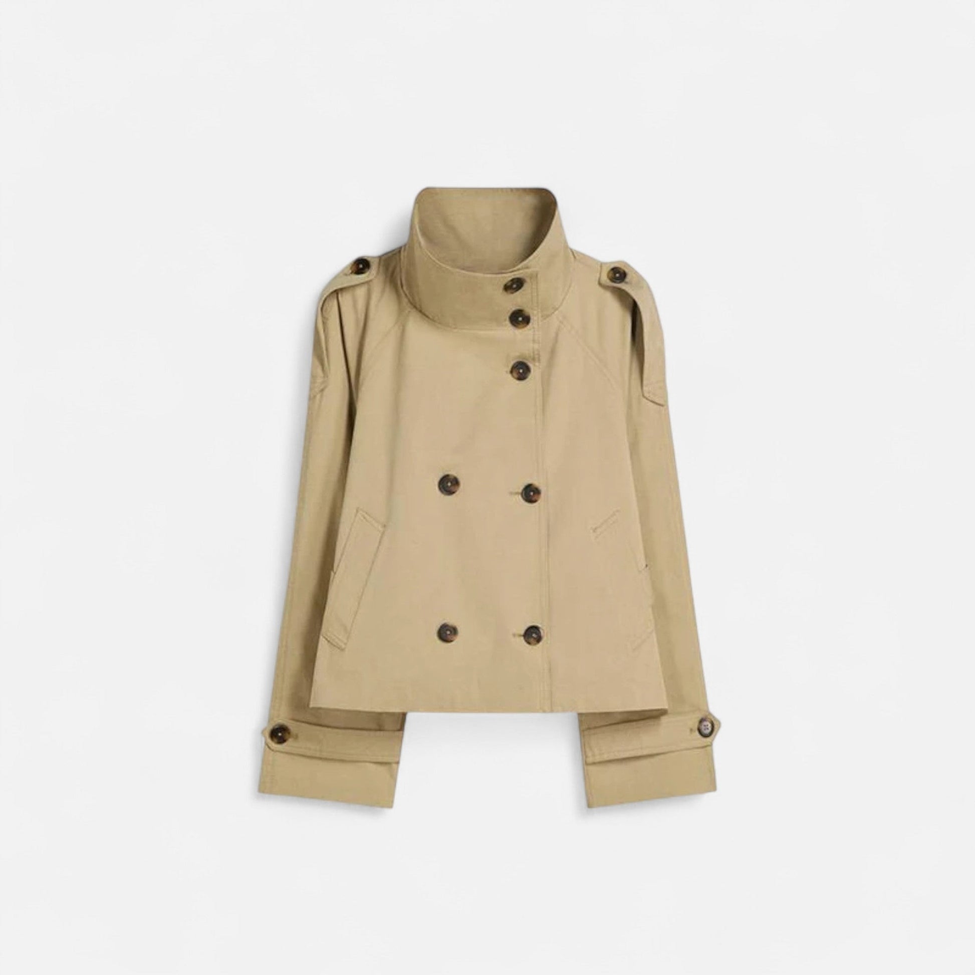 Dames Trenchcoat Kort Chic en Tijdloos - StudioMarella