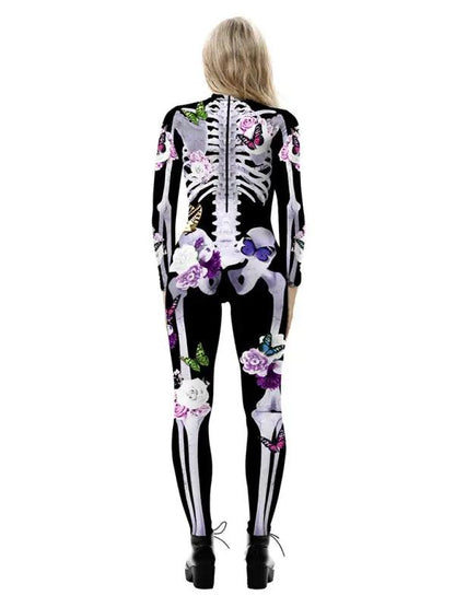 Skelet Bloemen Kostuum Dames Halloween