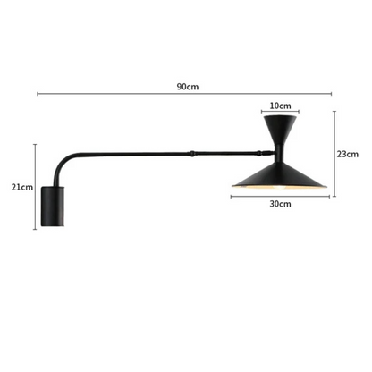 LED Wandlamp Verstelbaar Metaal E14 Modern Zwart Wit Woonkamer