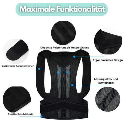 Ergonomische Houdingscorrector voor Schouders en Rug - Verstelbaar en Ademend - Unisex Postuurbrace