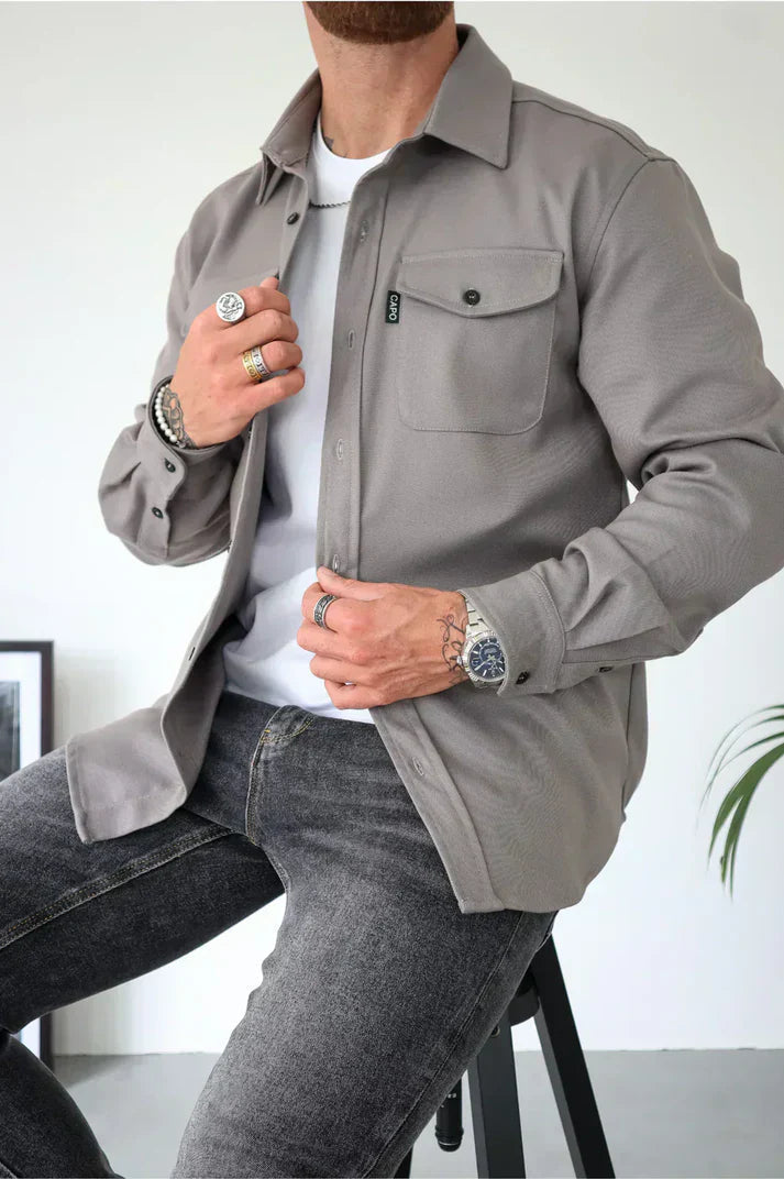 Mannen Overshirt van Katoen Transpirerend Casual Stijl - StudioMarella