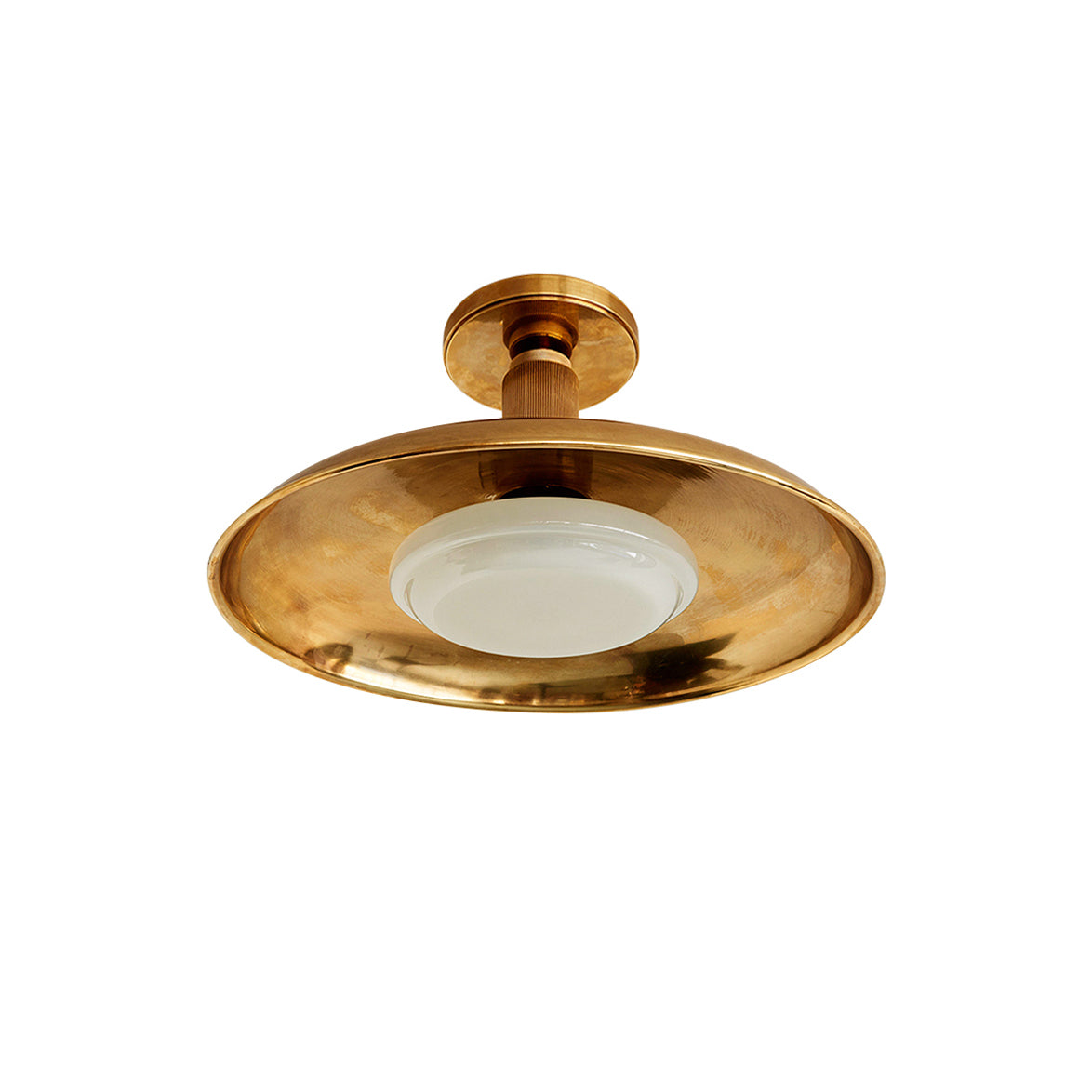 Design Plafondlamp van Glas en Metaal met Geïntegreerde LED – Moderne Ronde Plafondverlichting in Goud, Wit of Nikkel 50 cm