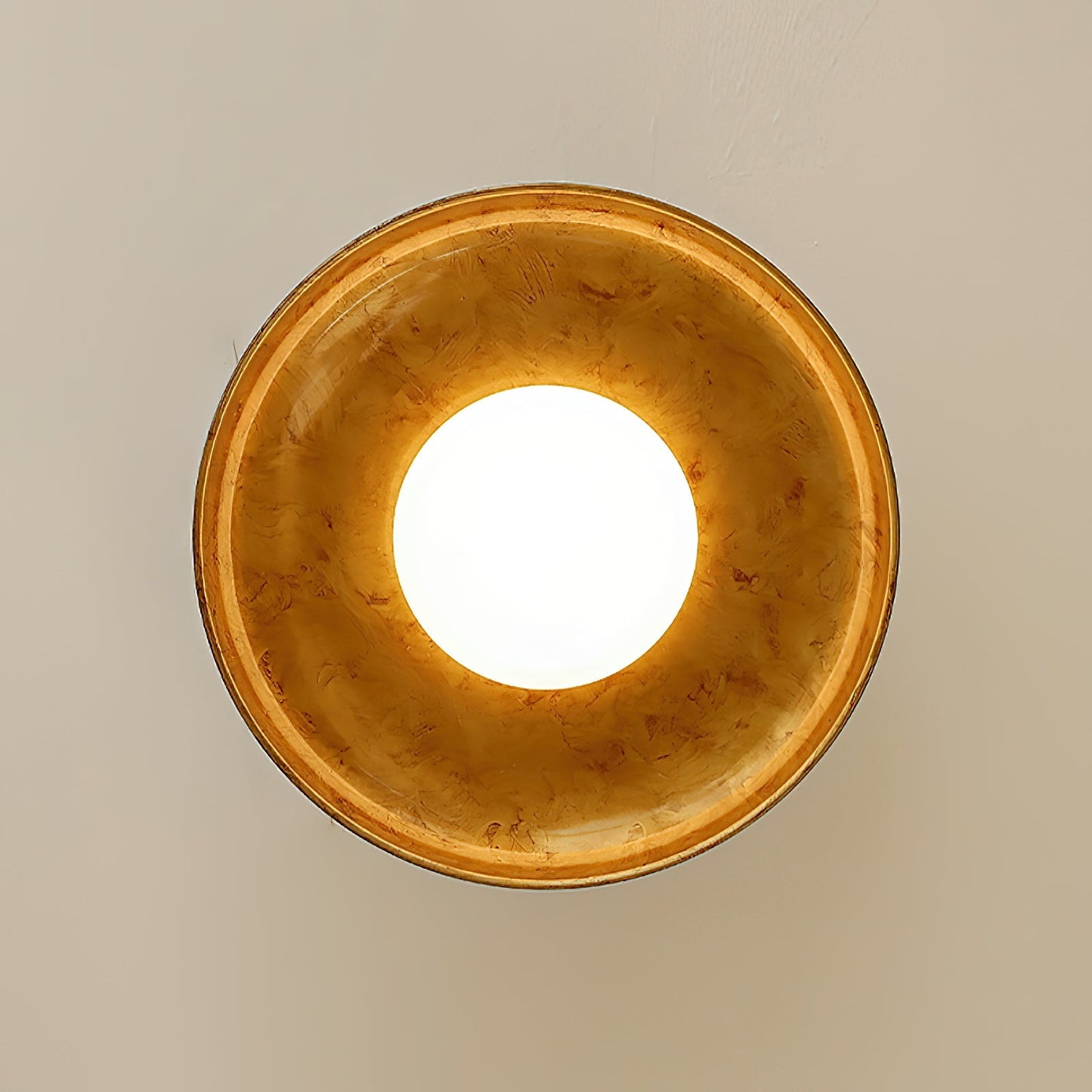 Design Plafondlamp van Glas en Metaal met Geïntegreerde LED – Moderne Ronde Plafondverlichting in Goud, Wit of Nikkel 50 cm