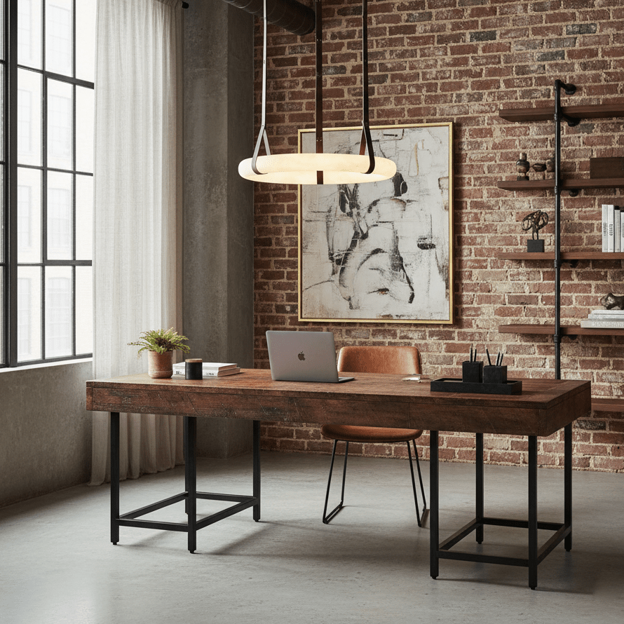 Hanglamp Alabaster Ring LED Donkerbruin Bruin Goud Woonkamer Eetkamer 3000K 4000K 6000K Ø30 Ø120cm Natuursteen Pendellamp