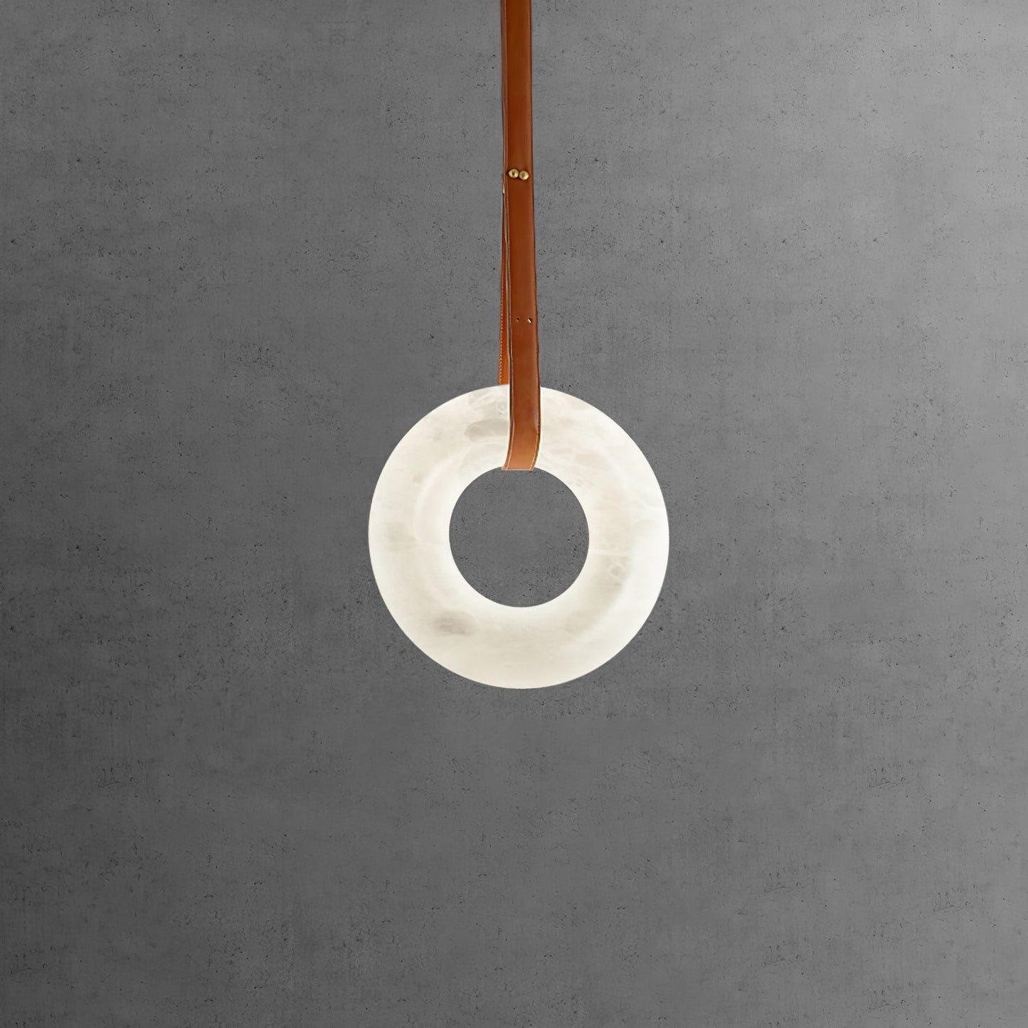 Hanglamp Alabaster Ring LED Donkerbruin Bruin Goud Woonkamer Eetkamer 3000K 4000K 6000K Ø30 Ø120cm Natuursteen Pendellamp