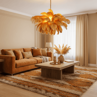 Veren Kroonluchter 56 Handgekleurde Pluimen Messing Fitting Goud Zilver Hollywood Glamour Statement Verlichting