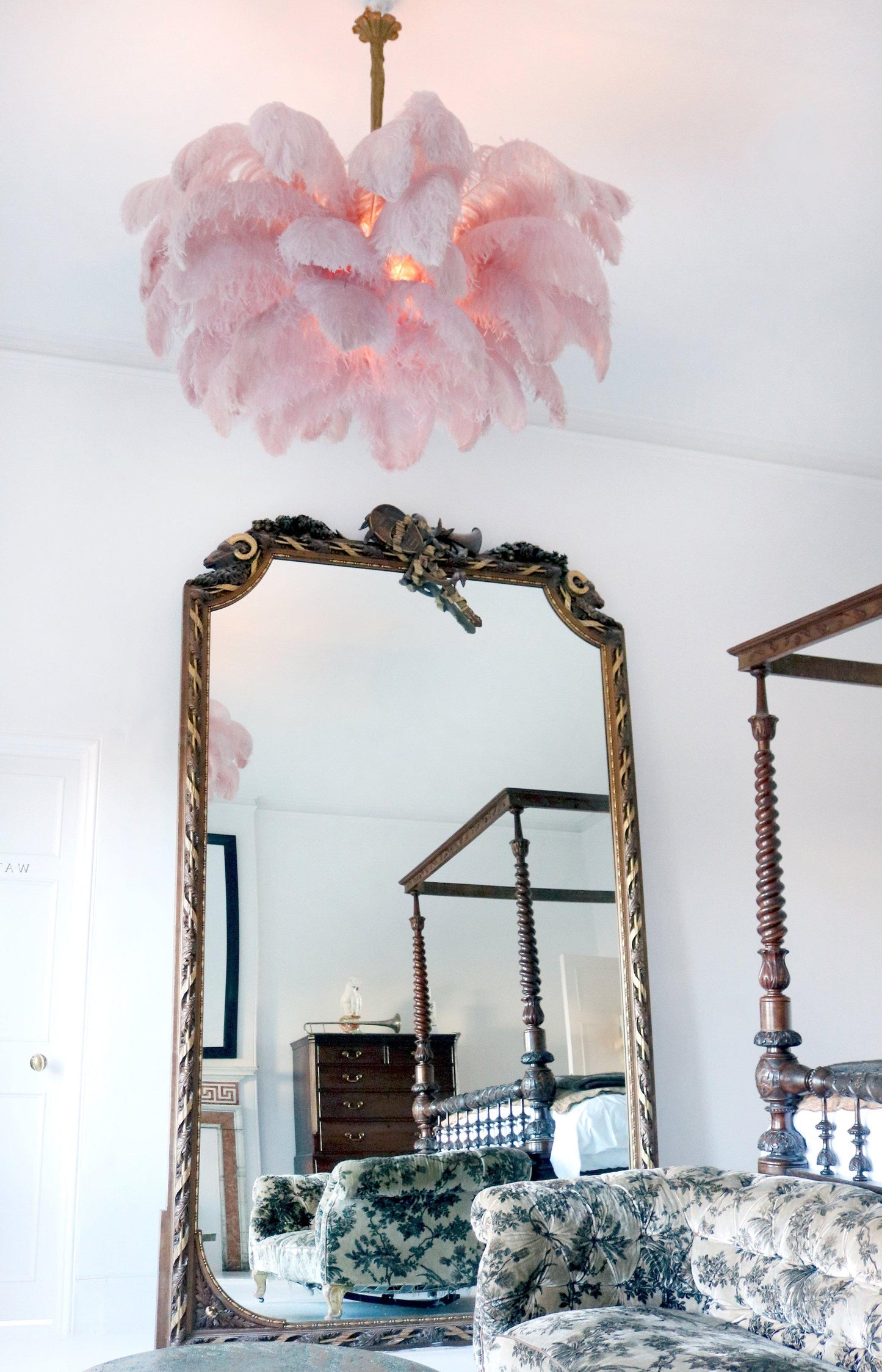 Veren Kroonluchter 56 Handgekleurde Pluimen Messing Fitting Goud Zilver Hollywood Glamour Statement Verlichting