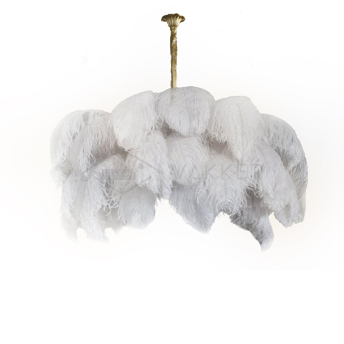 Veren Kroonluchter 56 Handgekleurde Pluimen Messing Fitting Goud Zilver Hollywood Glamour Statement Verlichting