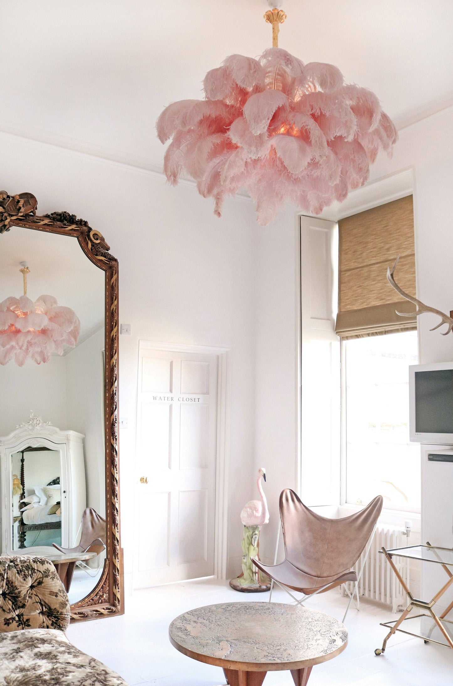 Veren Kroonluchter 56 Handgekleurde Pluimen Messing Fitting Goud Zilver Hollywood Glamour Statement Verlichting