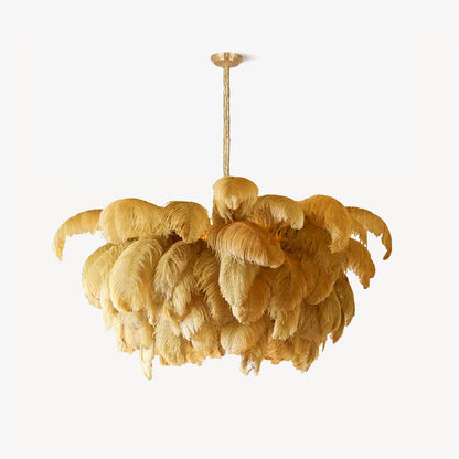 Veren Kroonluchter 56 Handgekleurde Pluimen Messing Fitting Goud Zilver Hollywood Glamour Statement Verlichting