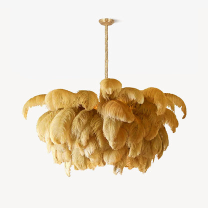 Veren Kroonluchter 56 Handgekleurde Pluimen Messing Fitting Goud Zilver Hollywood Glamour Statement Verlichting