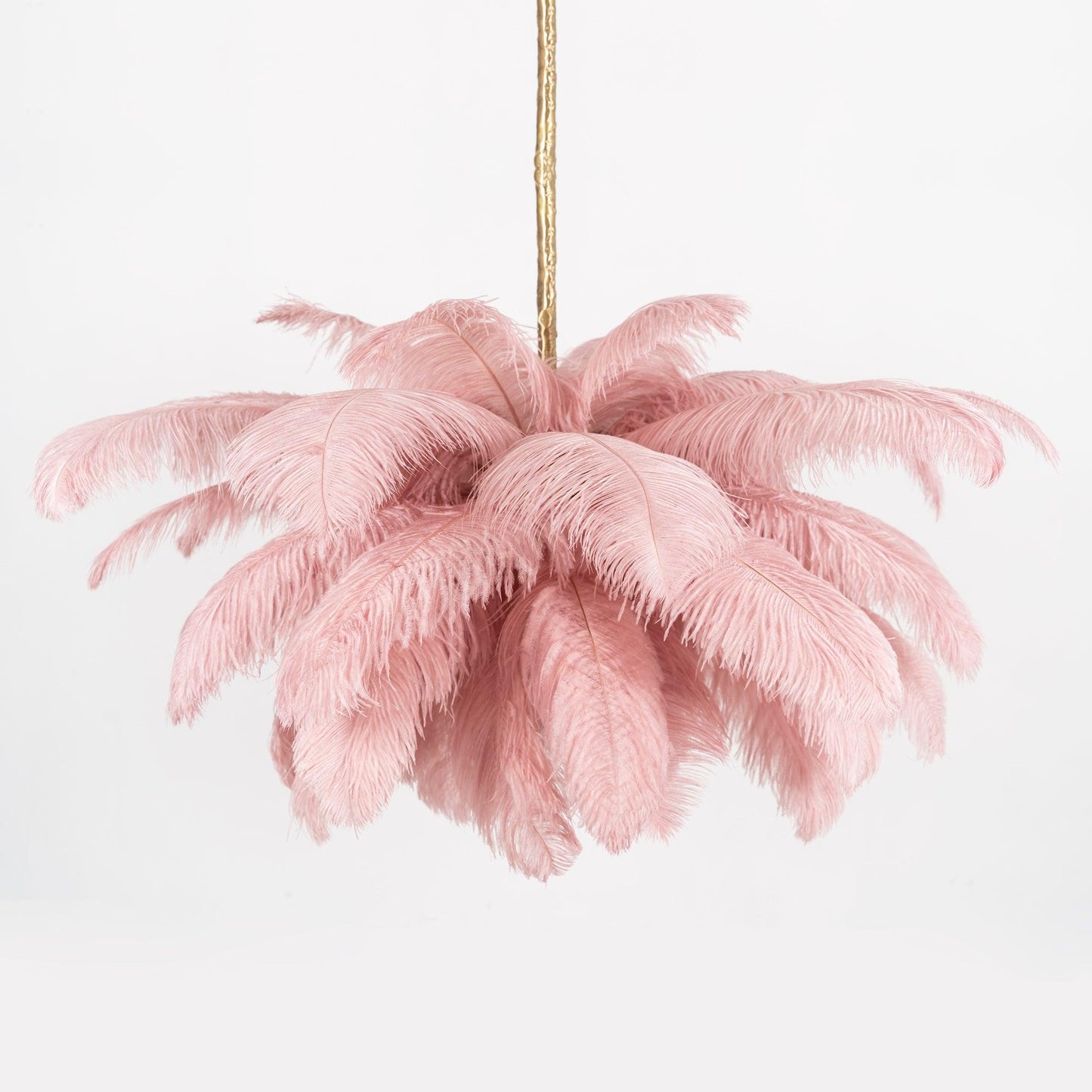 Veren Kroonluchter 56 Handgekleurde Pluimen Messing Fitting Goud Zilver Hollywood Glamour Statement Verlichting