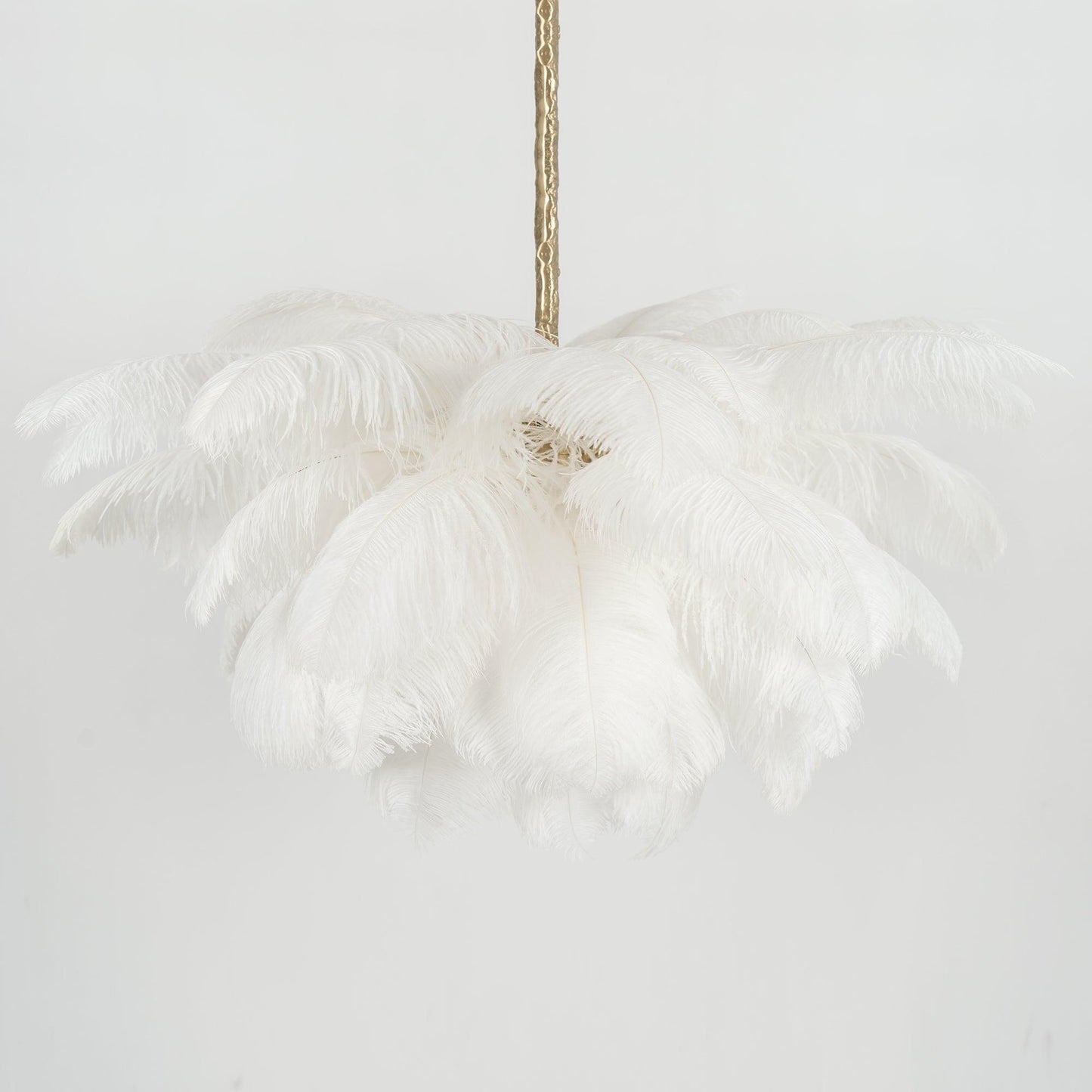 Veren Kroonluchter 56 Handgekleurde Pluimen Messing Fitting Goud Zilver Hollywood Glamour Statement Verlichting